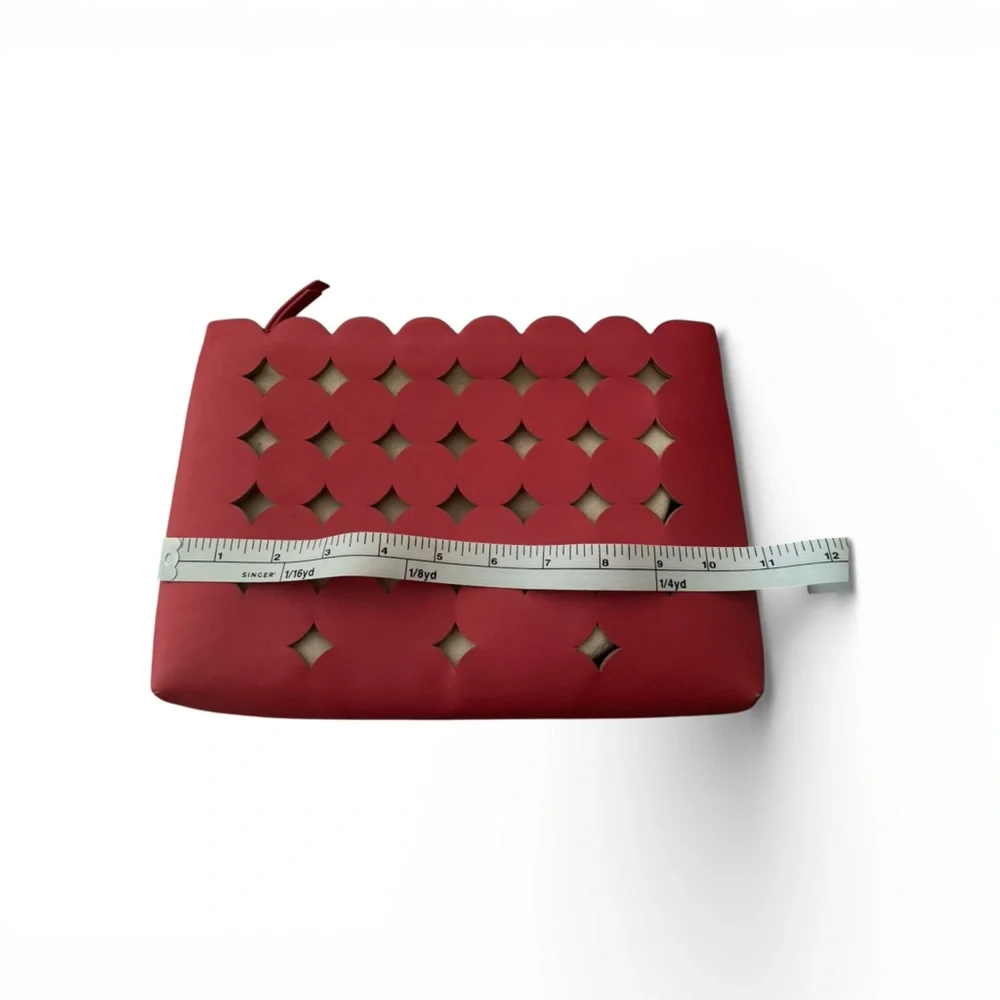 Banana Republic dark salmon Clutch with Cream Interior